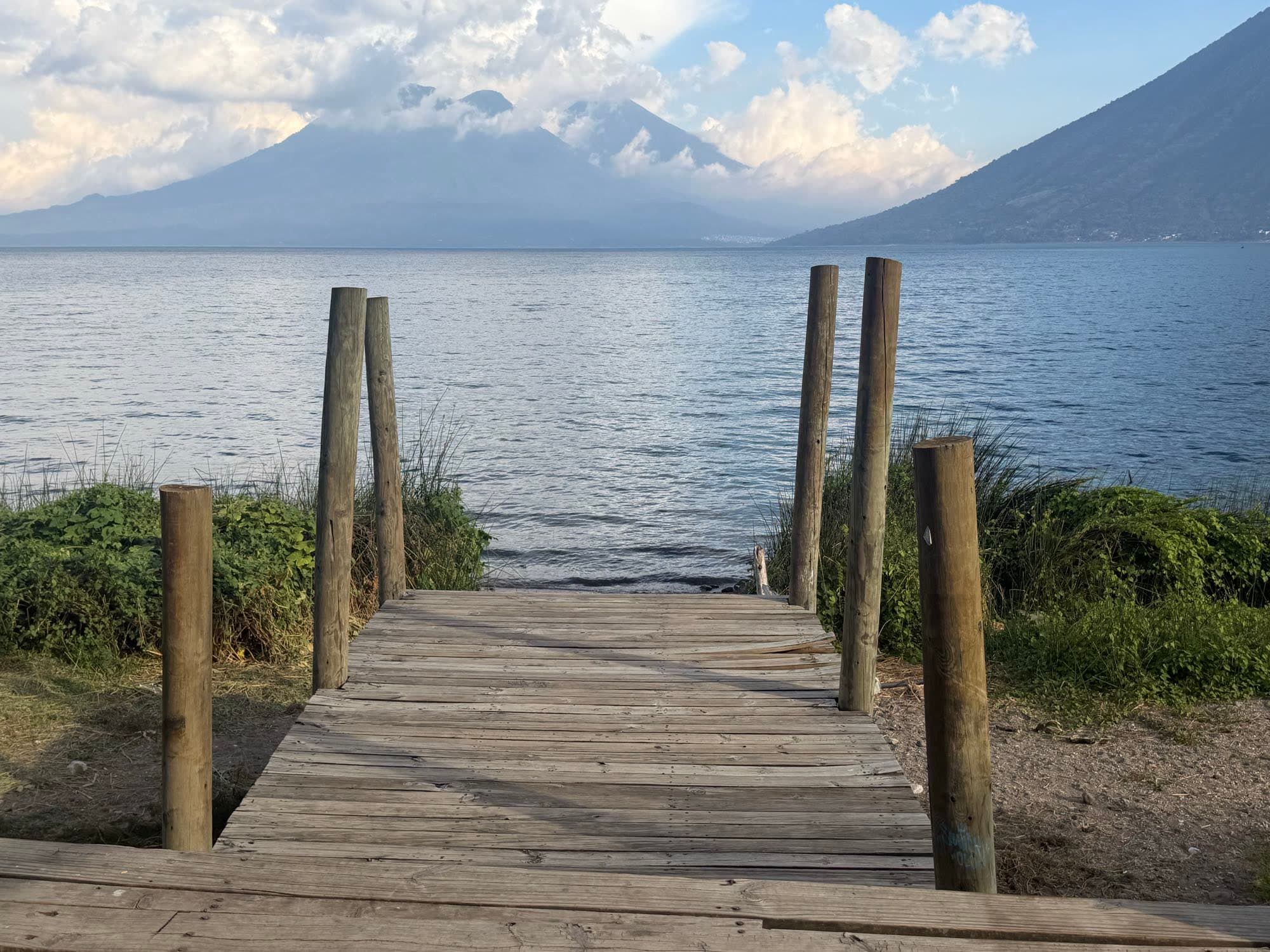 Lake Atitlán and its volcanoes near San Marcos La Laguna